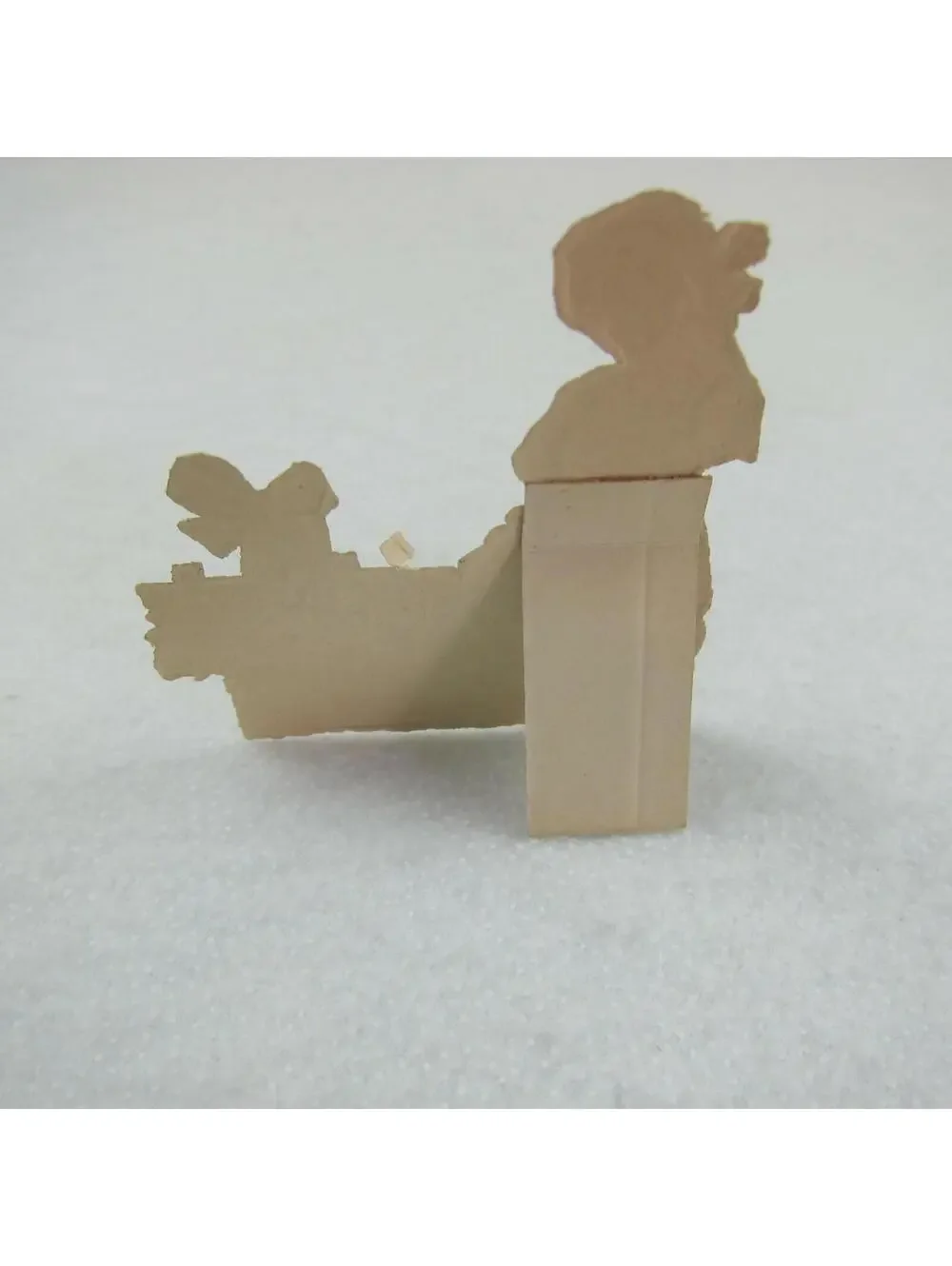 Vintage Valentine Die Cut Stand Up Girl Bonnet & Flower Basket 1920-30s Germany